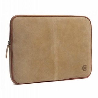 Kožené puzdro na 15-16" notebook Beige Suede & Brown piping